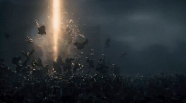 There aren't any good pictures of the rock monsters on the internet, but they explode real pretty when they die. The rock monsters are the center of some of the controversy, but some theologians say they're actually the biblical 